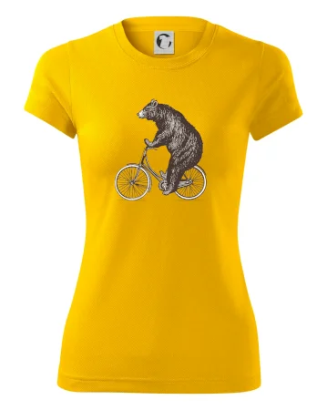 Medveď na bicykli