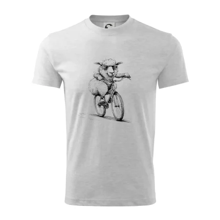Ovce s okuliarmi na bicykli