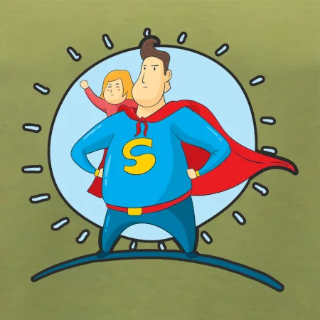 Ocko superman - dievča