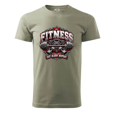 Fitness činka a závažia eat sleep repeat