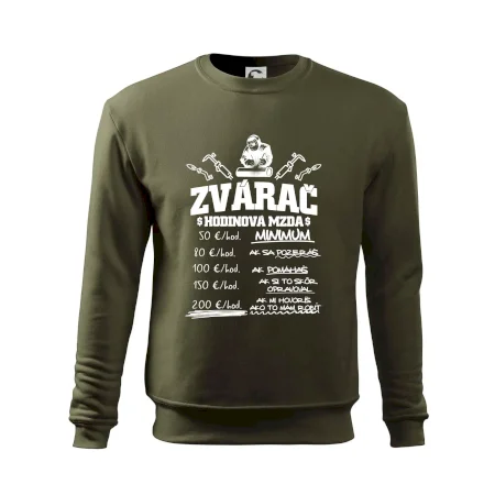 Hodinová mzda zvárač