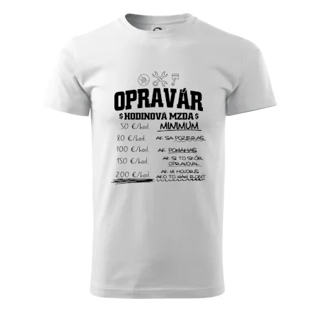 Hodinová mzda - opravár
