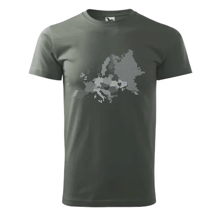 Mapa Európy - srdce v Ukrajine