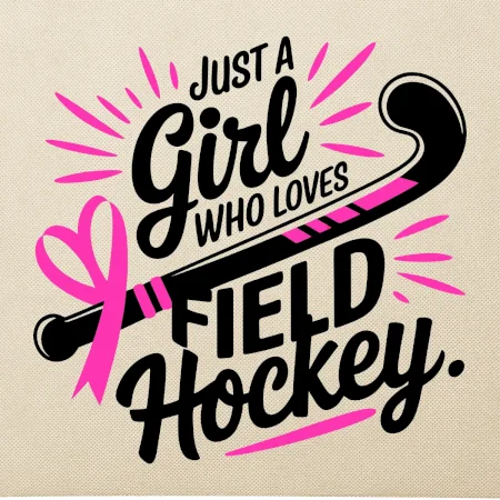Just a girl who loves field hockey čierno ružové