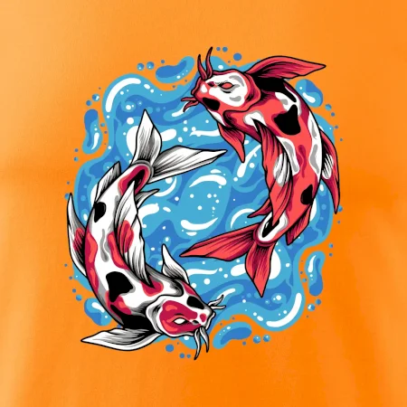 Yin & Yang Koi kapor - červený