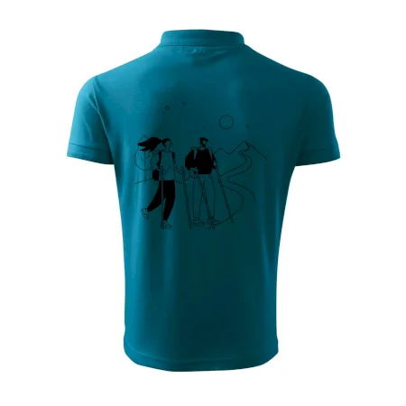 Kreslený pár na výlete