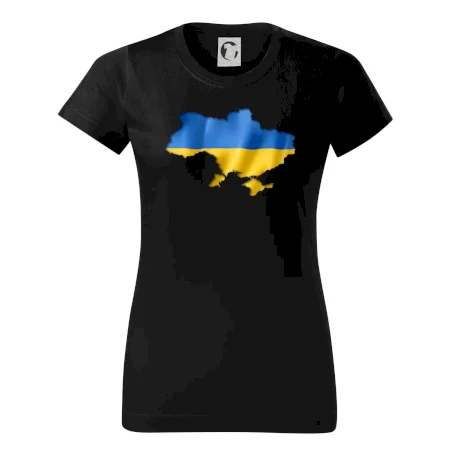 Ukrajina vlajka mapa