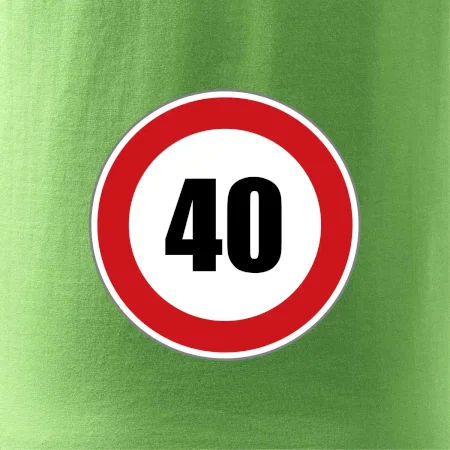 Dopravná značka - obmedzenie rýchlosti 40