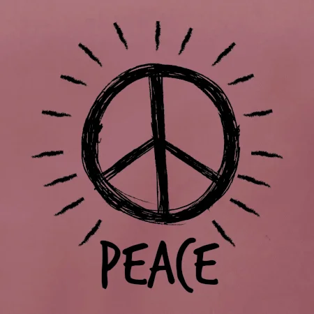 Peace symbol čiernobiely