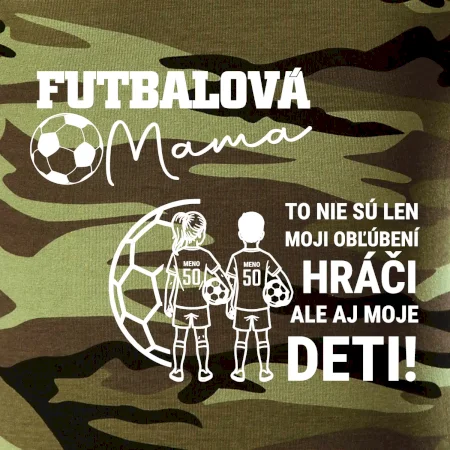 Futbalová mama - syn a dcéra (vaše meno a číslo)