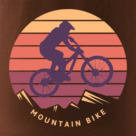 MTB farebný bicykel západ slnka
