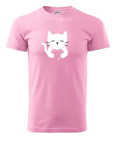 Mačka drží srdce