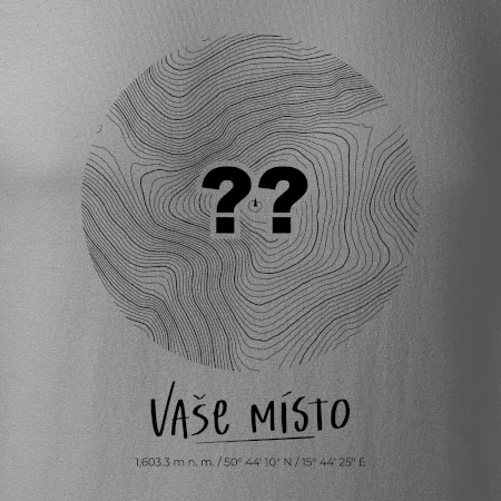 Vaše miesto - vrstevnice v kruhu