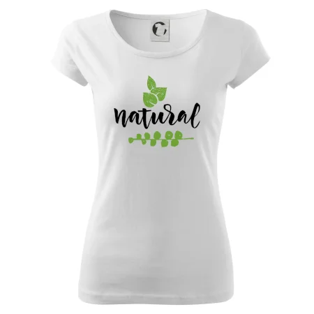 Natural - nápis v listoch