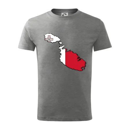 Mapa Malta s vlajkou