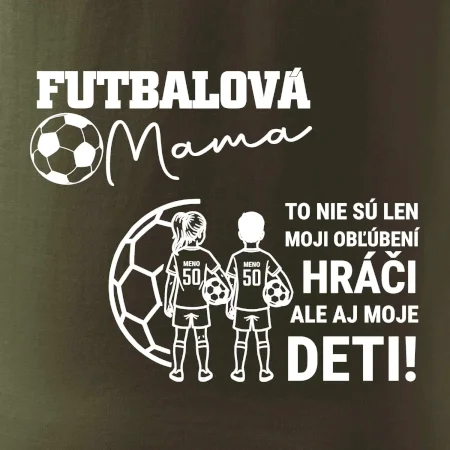 Futbalová mama - syn a dcéra (vaše meno a číslo)
