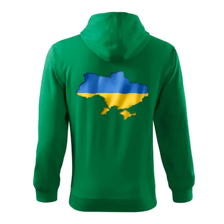 Ukrajina vlajka mapa