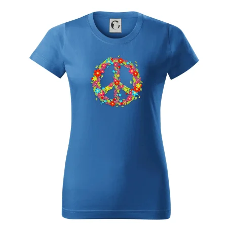 Peace symbol červené kvety