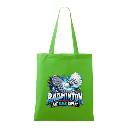 Bedmintonová raketa s košíčkom eat sleep repeat