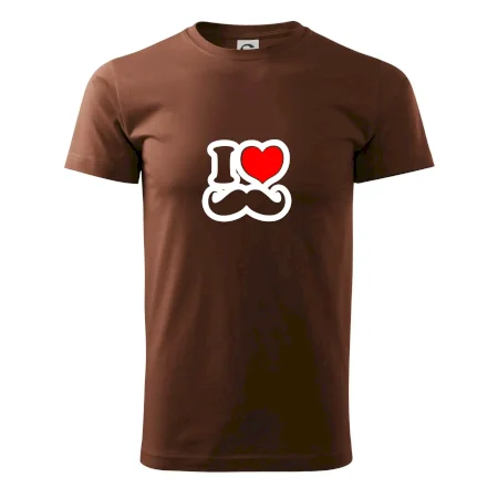 i love mustache - obrys