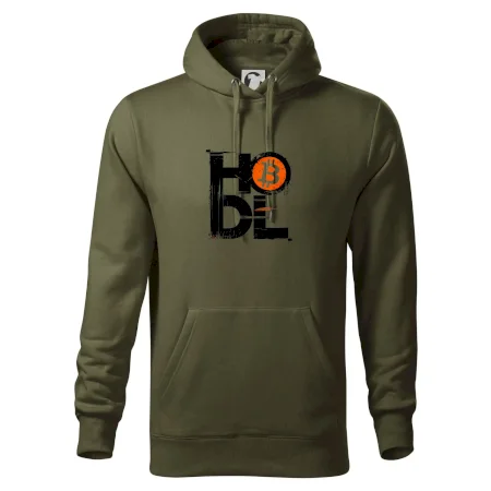 Hodl velký nápis a logo BTC