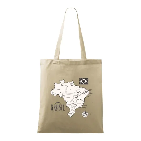 Brazília mapa s názvami regiónov