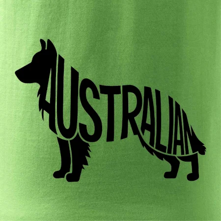 Austrálsky Ovčiak - nápis v tele