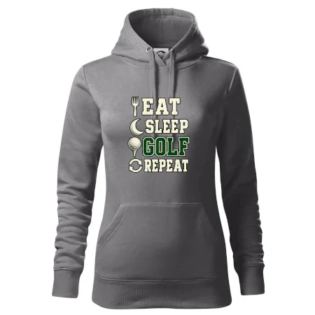 Eat sleep golf repeat typografie