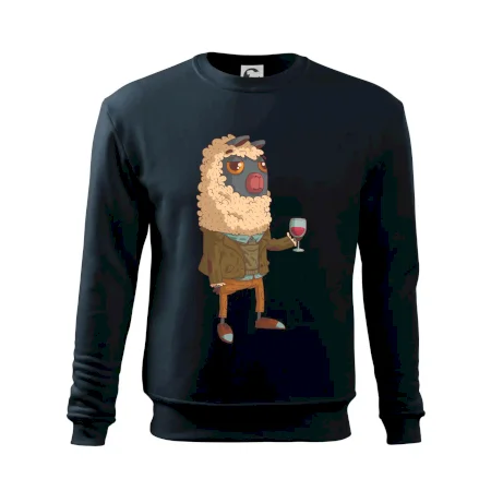 Alpaka s vínom muž