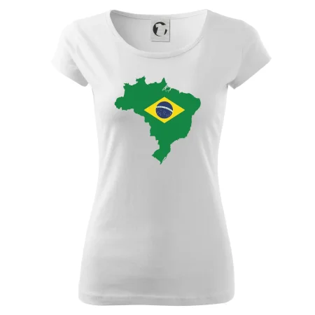 Brazília vlajka v mape