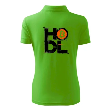 Hodl velký nápis a logo BTC