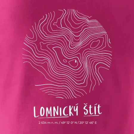 Lomnický štít - vrstevnice v kruhu