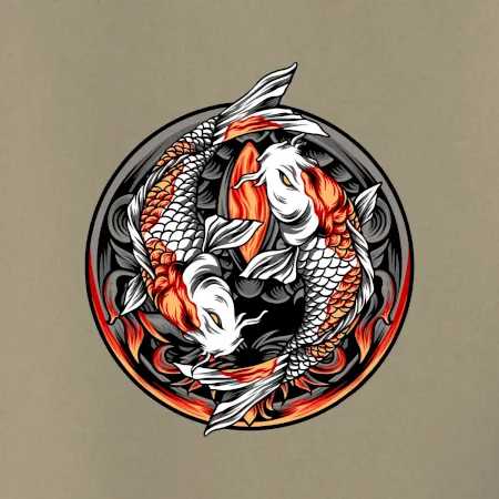 Yin & Yang Koi kapor - oranžový