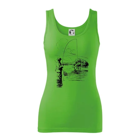 Kreslený rybár s podberákom