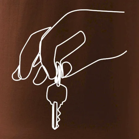 Kľúče a ruka jedným ťahom