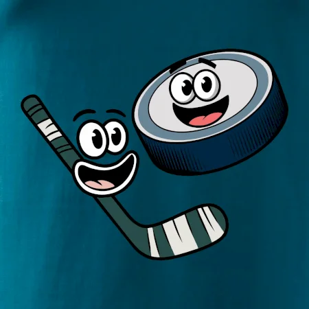 Parové tričko - Puk a hokejka