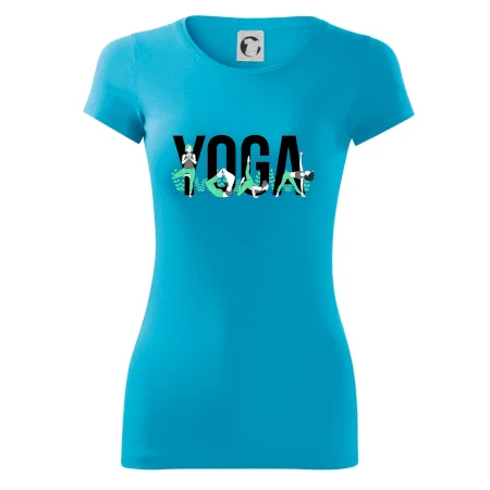 Yoga nápis farebný