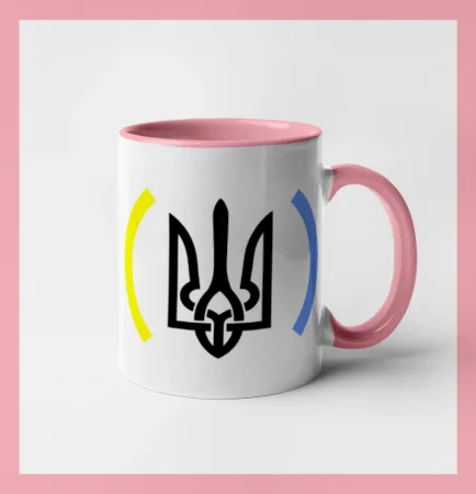 Ukrajina trojzubec s farbami