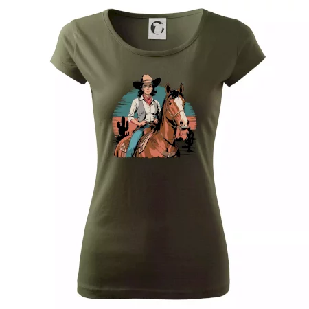 Cowgirl vintage na koni