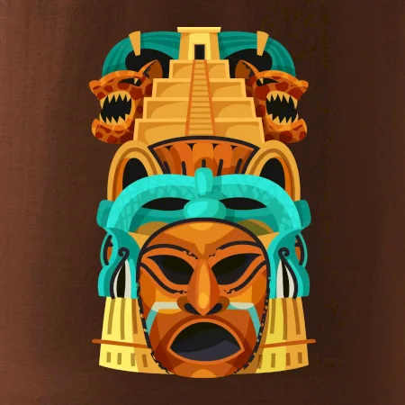 Mayová maska s pyramídou