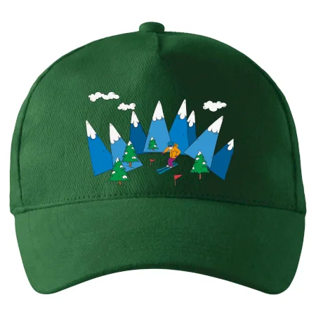 Lyžiar a farebné hory