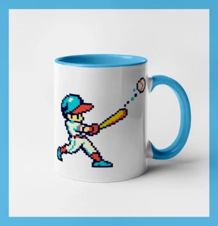 Baseballový hráč pixel art
