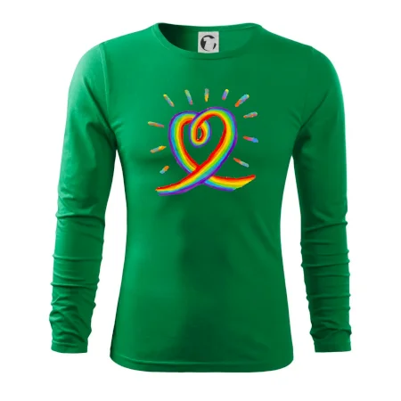 Srdce pride dúha kreslená