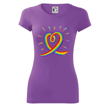 Srdce pride dúha kreslená