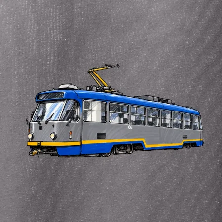 T3R SLF modrošedá kresba fixem