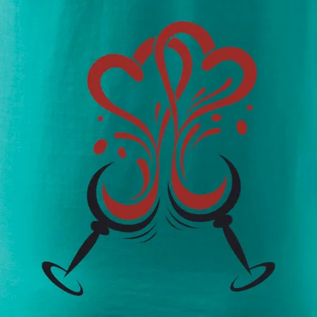 Víno je láska okrúhle poháre