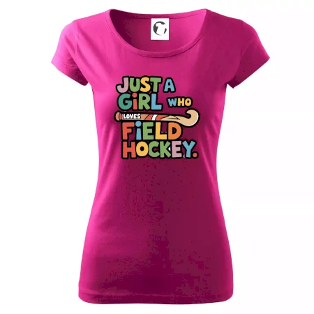 Farebný nápis Just a girl who loves field hockey
