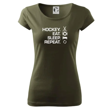 Pozemný hokej eat sleep repeat