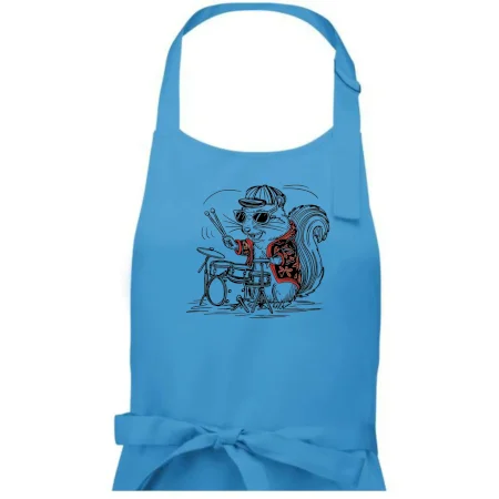 Squirrel playing drums