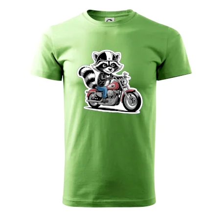 Mýval na motorke kreslený